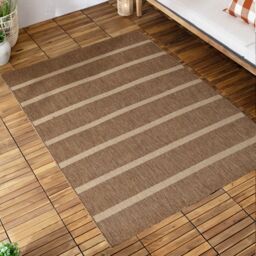 Yard Tala Stripe Jute Effect Indoor/Outdoor Rug in Natural - Size: 120 cm x 170 cm - thumbnail 3