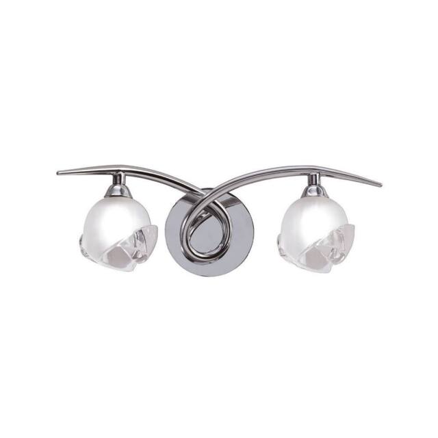 Netlighting Fragma Wall Lamp Switched 2 Light G9 Polished Chrome in Grey - image 1