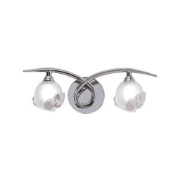 Netlighting Fragma Wall Lamp Switched 2 Light G9 Polished Chrome in Grey - thumbnail 1