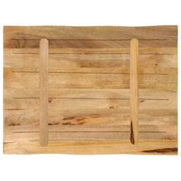 Berkfield Home Table Top Live Edge 70x60x3.8 cm Solid Wood Rough Mango in Brown - thumbnail 5