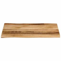 Berkfield Home Table Top Live Edge 70x60x3.8 cm Solid Wood Rough Mango in Brown - thumbnail 3