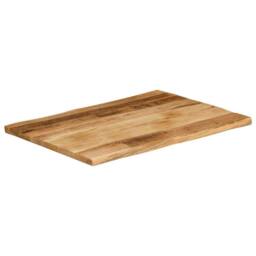 Berkfield Home Table Top Live Edge 70x60x3.8 cm Solid Wood Rough Mango in Brown - thumbnail 1