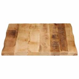 Berkfield Home Table Top Live Edge 70x60x3.8 cm Solid Wood Rough Mango in Brown - thumbnail 4