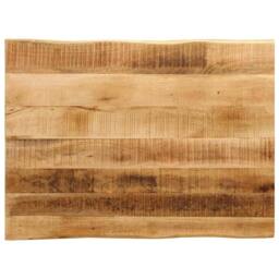 Berkfield Home Table Top Live Edge 70x60x3.8 cm Solid Wood Rough Mango in Brown - thumbnail 2