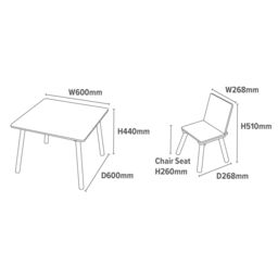 Liberty House Toys Safari Square Table & Chair Set - thumbnail 6