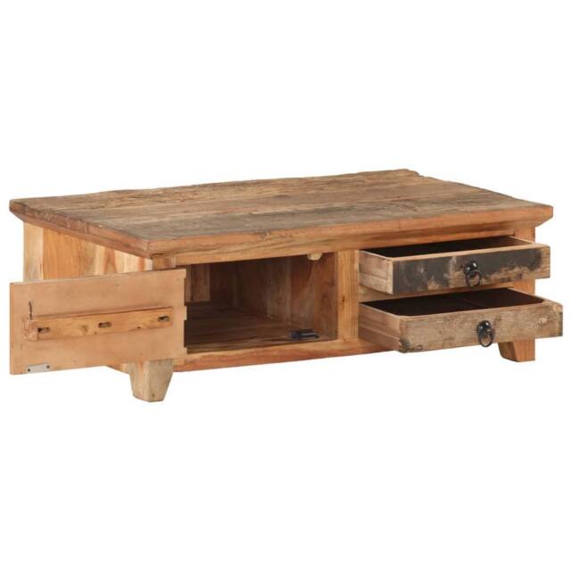 Berkfield Home Coffee Table 90x50x31 cm Solid Reclaimed Wood in Brown - Size: 90 x 50 x 31 cm - image 1