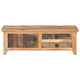 Berkfield Home Coffee Table 90x50x31 cm Solid Reclaimed Wood in Brown - Size: 90 x 50 x 31 cm - thumbnail 3