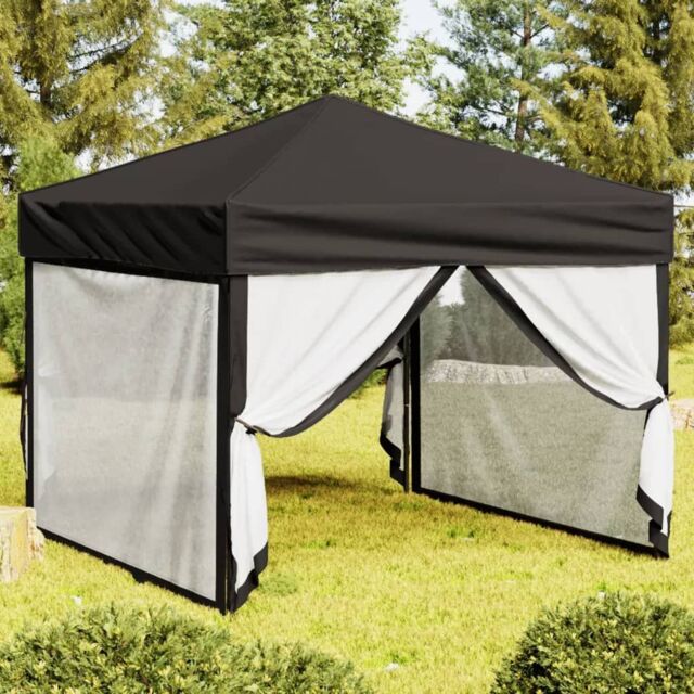 Berkfield Home Folding Party Tent with Sidewalls Black 3x3 m - image 1