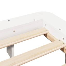Berkfield Home Beautiful Bed Frame without Mattress White 200x200 cm Solid Wood Pine - thumbnail 7