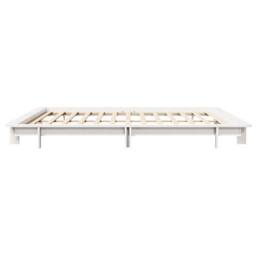 Berkfield Home Beautiful Bed Frame without Mattress White 200x200 cm Solid Wood Pine - thumbnail 5