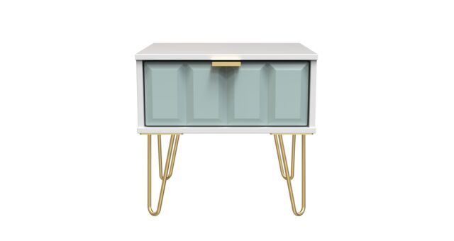 Ready Assembled 2 U Metro 1 Drawer Bedside (Ready Assembled) in Duck Egg Blue - image 1