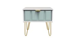 Ready Assembled 2 U Metro 1 Drawer Bedside (Ready Assembled) in Duck Egg Blue - thumbnail 1