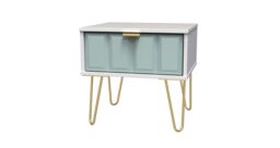 Ready Assembled 2 U Metro 1 Drawer Bedside (Ready Assembled) in Duck Egg Blue - thumbnail 3