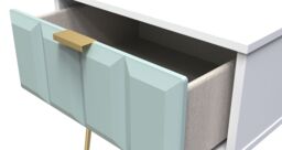 Ready Assembled 2 U Metro 1 Drawer Bedside (Ready Assembled) in Duck Egg Blue - thumbnail 5