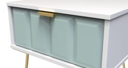 Ready Assembled 2 U Metro 1 Drawer Bedside (Ready Assembled) in Duck Egg Blue - thumbnail 4