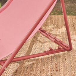 sweeek Pair Of Steel Sun Loungers in Terracotta - thumbnail 6
