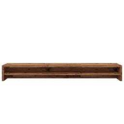 Berkfield Home Monitor Stand Old Wood 100x24x13 cm Engineered Wood in Brown - Size: 100 x 24 x 13 cm - thumbnail 5