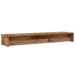 Berkfield Home Monitor Stand Old Wood 100x24x13 cm Engineered Wood in Brown - Size: 100 x 24 x 13 cm - thumbnail 7