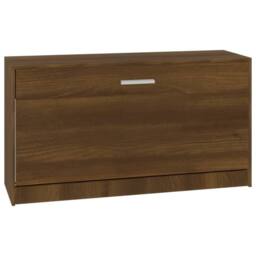 Berkfield Home Shoe Bench Brown Oak 80x24x45 cm Engineered Wood - Size: 80 x 24 x 45 cm