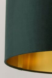 Lighting Collection Green Velvet Drum Shade Gold Inner D50Cm Lamp Shade - thumbnail 4
