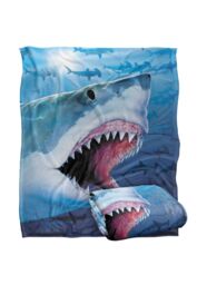 JQ Licensing Royce Mcclure Great White Shark Silky Touch Super Soft Throw Blanket 152 X 127 cm - thumbnail 2
