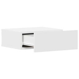 Berkfield Home Floating Nightstand White 40x30x15cm Engineered Wood - Size: 40 x 30 x 15 cm - thumbnail 5