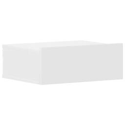 Berkfield Home Floating Nightstand White 40x30x15cm Engineered Wood - Size: 40 x 30 x 15 cm - thumbnail 1
