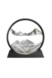 Living and Home Decorative Moving Sand Art Picture in Motion in Grey - thumbnail 1