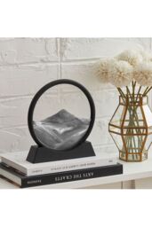Living and Home Decorative Moving Sand Art Picture in Motion in Grey - thumbnail 3