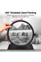 Living and Home Decorative Moving Sand Art Picture in Motion in Grey - thumbnail 4
