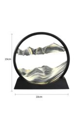 Living and Home Decorative Moving Sand Art Picture in Motion in Grey - thumbnail 9