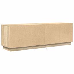 Berkfield Home TV Cabinet with LED Lights Sonoma Oak 160.5x41x50 cm in Brown - thumbnail 9