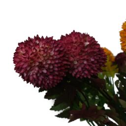 Leaf Pack of 6 x 70cm Large Ball Dahlia Artificial Flower Stem Pink - Size: 6 x 70 cm - thumbnail 5