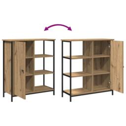 Berkfield Home Sideboard Artisan Oak 70x30x80 cm Engineered Wood in Brown - Size: 70 x 30 x 80 cm - thumbnail 8