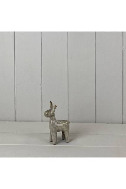 KDMD Beige Charming Mottle Ceramic Reindeer Decoration in Grey - image 1