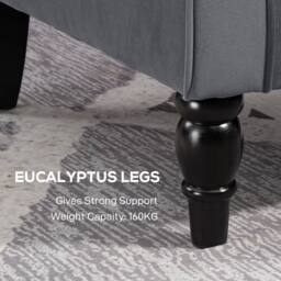 STILVORA Wingback Accent Chair in Grey Velvet - thumbnail 9