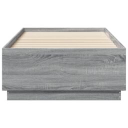 Berkfield Home Bed Frame with LED without Mattress Grey Sonoma 90x190 cm Single - thumbnail 6