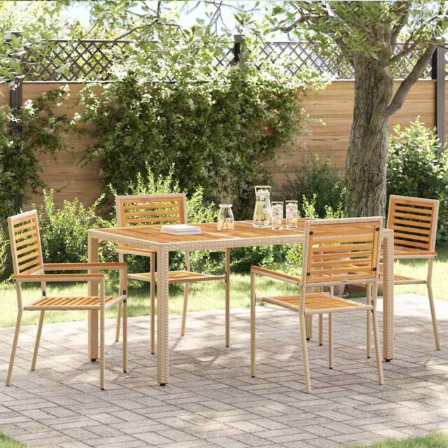 Berkfield Home Outdoor Chairs 4 pcs 54 x 56 x 90 cm in Cream - image 1