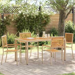 Berkfield Home Outdoor Chairs 4 pcs 54 x 56 x 90 cm in Cream - thumbnail 1