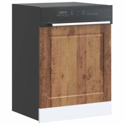 Berkfield Home Decorative Dishwasher Panel Porto Old Wood 60x1.5x67 cm Engineere in Brown - thumbnail 2