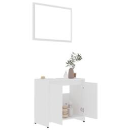 Berkfield Home 3 Piece Bathroom Furniture Set White Engineered Wood - thumbnail 7