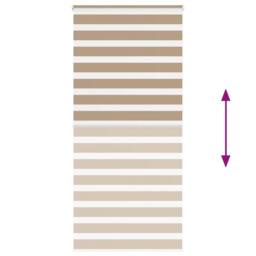 Berkfield Home Elegant Zebra Blind Sand Brown 95x230 cm Fabric Width 90.9 cm Pol - thumbnail 5
