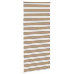 Berkfield Home Elegant Zebra Blind Sand Brown 95x230 cm Fabric Width 90.9 cm Pol - thumbnail 4