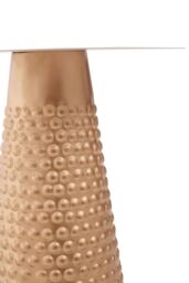 Orsina White Top Gold Base Side Table, Gold Finished Bedside Table for Home, Office, Lounge, Sofa - thumbnail 3