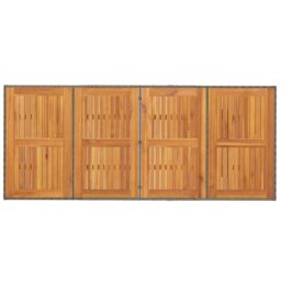 Berkfield Home Garden Table with Acacia Wood Top Grey 190x80x74 cm Poly Rattan - Size: 190 x 80 x 74 cm - thumbnail 7