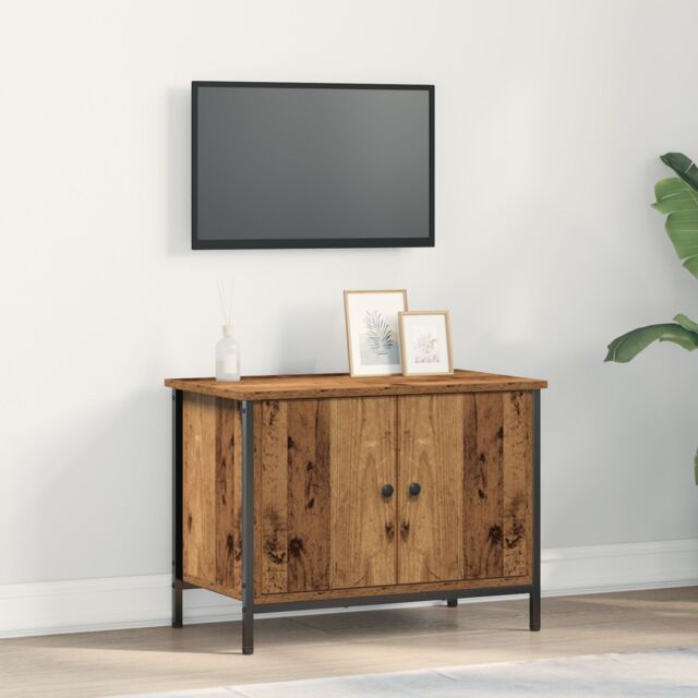 Berkfield Home Old Wood TV Stand Old wood Wood 60 x 35 x 45 cm Durable in Brown - image 1
