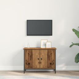 Berkfield Home Old Wood TV Stand Old wood Wood 60 x 35 x 45 cm Durable in Brown - thumbnail 4