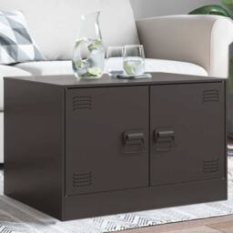 Berkfield Home Coffee Table Black 67x50x44 cm Steel - Size: 67 x 50 x 44 cm - thumbnail 2