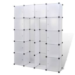 Berkfield Home Modular Cabinet 14 Compartments White 37x146x180.5 cm - thumbnail 1