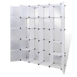 Berkfield Home Modular Cabinet 14 Compartments White 37x146x180.5 cm - thumbnail 4